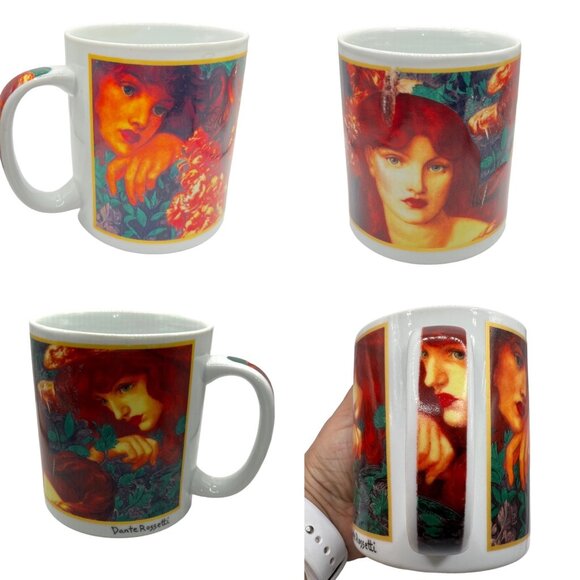 La Ghirlandata Rosetti Art Face Tile & Silver Blend Bezel Leather Cuff Bracelet - Picture 12 of 17